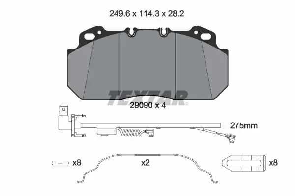 Handler.Part Brake pad set, disc brake TEXTAR 2909015 2