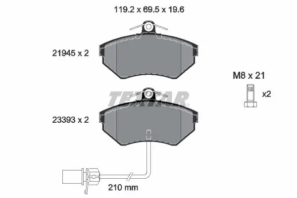 Handler.Part Brake pad set, disc brake TEXTAR 2194504 1