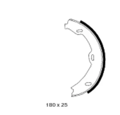 Handler.Part Brake shoe set, parking brake TEXTAR 91058900 1