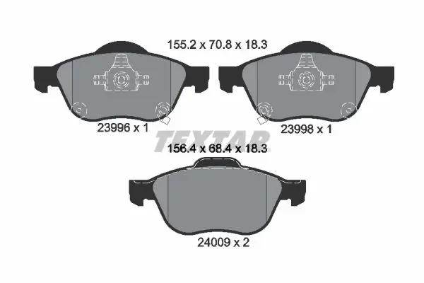 Handler.Part Brake pad set, disc brake TEXTAR 2399601 1