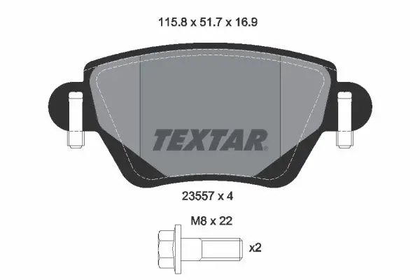 Handler.Part Brake pad set, disc brake TEXTAR 2355702 1