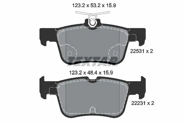 Handler.Part Brake pad set, disc brake TEXTAR 2253101 1