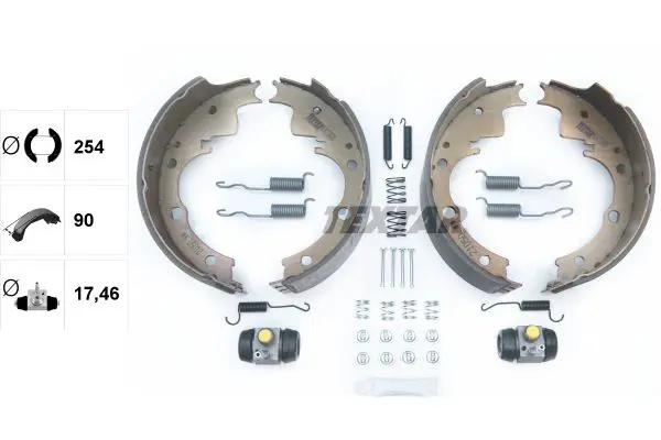 Handler.Part Brake shoe set TEXTAR 83033600 2