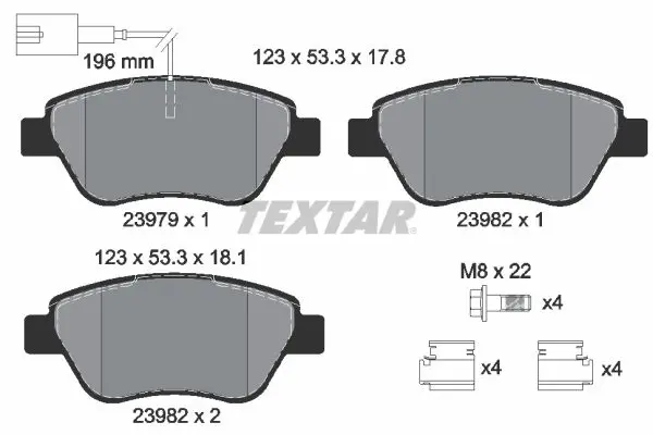 Handler.Part Brake pad set, disc brake TEXTAR 2397901 1