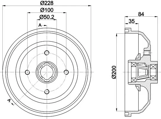 Handler.Part Brake drum TEXTAR 94042200 1