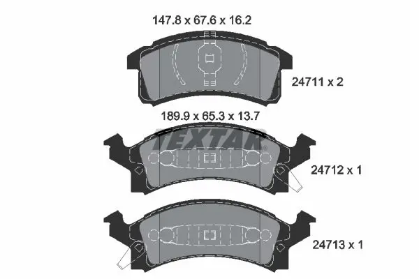 Handler.Part Brake pad set, disc brake TEXTAR 2471101 1