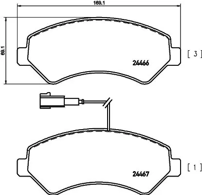 Handler.Part Brake pad set, disc brake TEXTAR 2446602 1