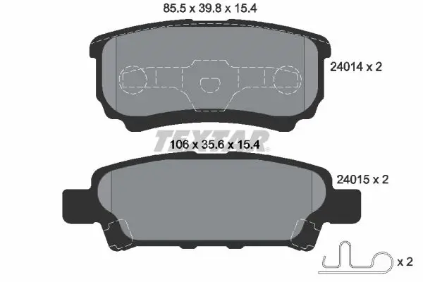 Handler.Part Brake pad set, disc brake TEXTAR 2401401 1