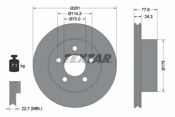 Handler.Part Brake disc TEXTAR 92186803 1