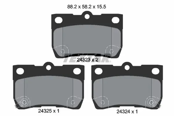 Handler.Part Brake pad set, disc brake TEXTAR 2432301 1