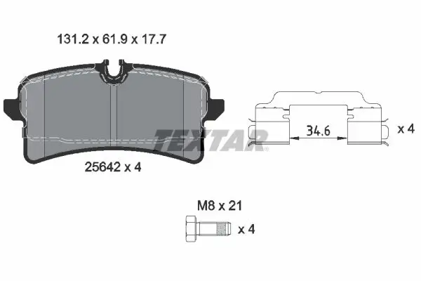 Handler.Part Brake pad set, disc brake TEXTAR 2564203 1