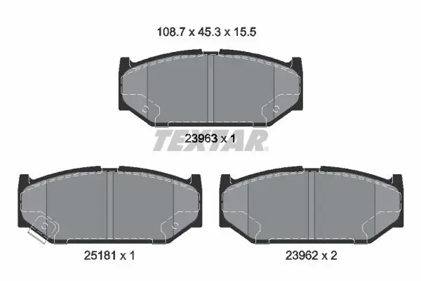 Handler.Part Brake pad set, disc brake TEXTAR 2396302 1