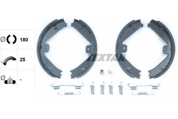 Handler.Part Brake shoe set, parking brake TEXTAR 91069100 2