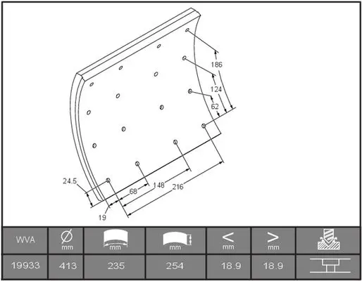 Handler.Part Brake lining kit, drum brake JURID 1993311230 2