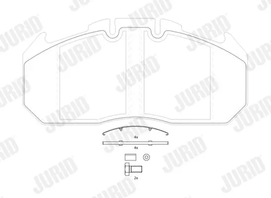 Handler.Part Brake pad set, disc brake JURID 2913109560 1