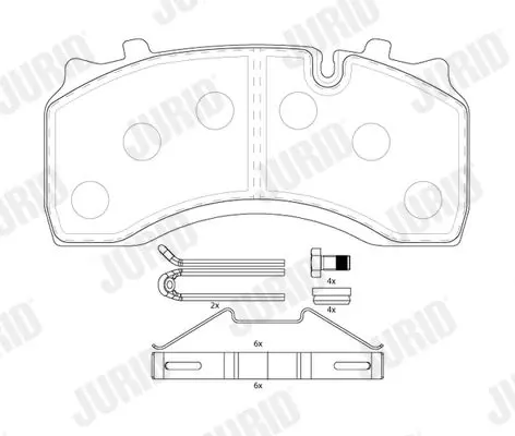 Handler.Part Brake pad set, disc brake JURID 2914209569 1