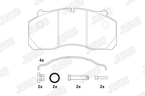 Handler.Part Brake pad set, disc brake JURID 2915009560 1