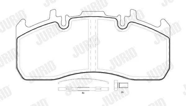 Handler.Part Brake pad set, disc brake JURID 2917309560 1