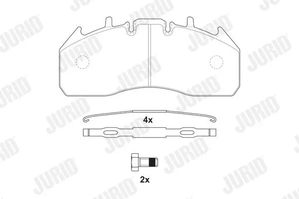 Handler.Part Brake pad set, disc brake JURID 2917409560 1