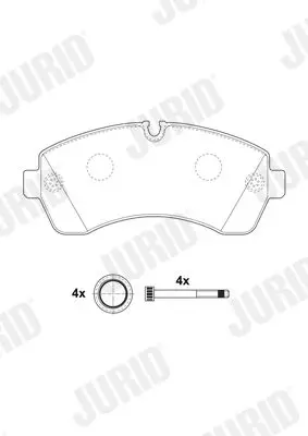 Handler.Part Brake pad set, disc brake JURID 2920009560 2