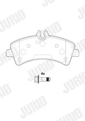 Handler.Part Brake pad set, disc brake JURID 2921709560 2