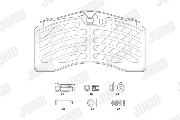 Handler.Part Brake pad set, disc brake JURID 2925705390 2