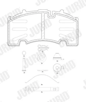 Handler.Part Brake pad set, disc brake JURID 2926405390 1