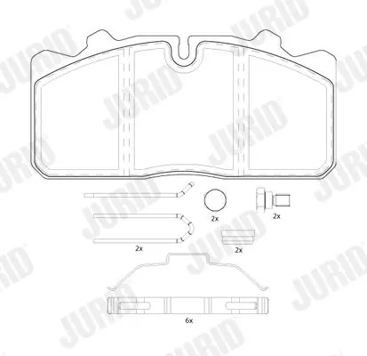 Handler.Part Brake pad set, disc brake JURID 2908809560 1