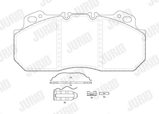 Handler.Part Brake pad set, disc brake JURID 2909009560 1