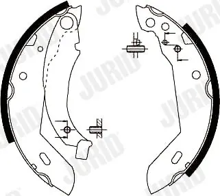 Handler.Part Brake shoe set JURID 361313J 2