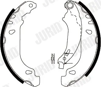 Handler.Part Brake shoe set JURID 362373J 3