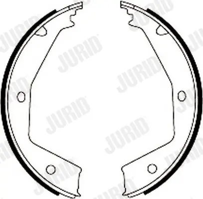 Handler.Part Brake shoe set, parking brake JURID 362400J 2