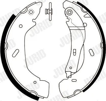 Handler.Part Brake shoe set JURID 362415J 2