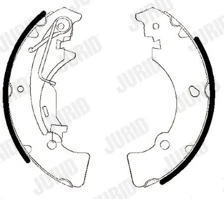 Handler.Part Brake shoe set JURID 362441J 2