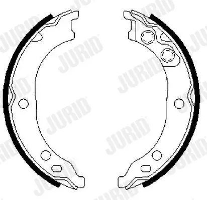 Handler.Part Brake shoe set, parking brake JURID 362466J 2