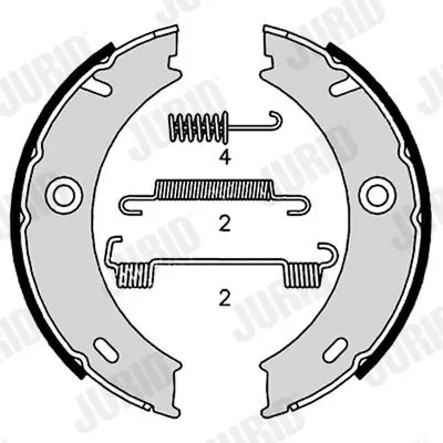 Handler.Part Brake shoe set, parking brake JURID 362620J 1