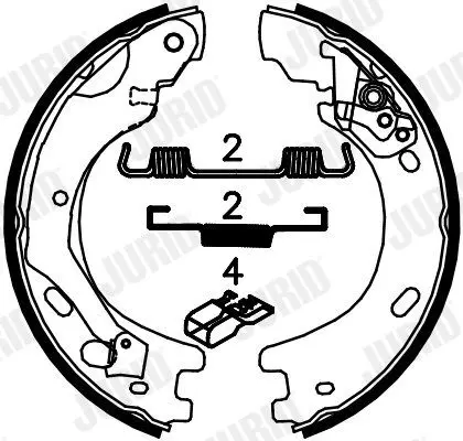 Handler.Part Brake shoe set, parking brake JURID 362634J 1