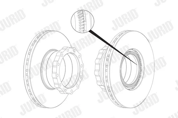 Handler.Part Brake disc JURID 567405J 2