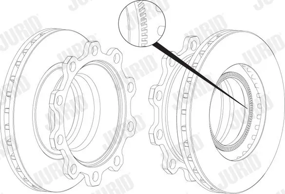 Handler.Part Brake disc JURID 569100J 2