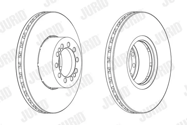 Handler.Part Brake disc JURID 569115J 1