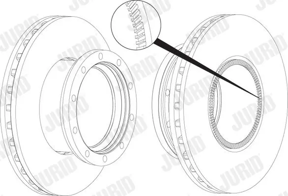 Handler.Part Brake disc JURID 569155J 1