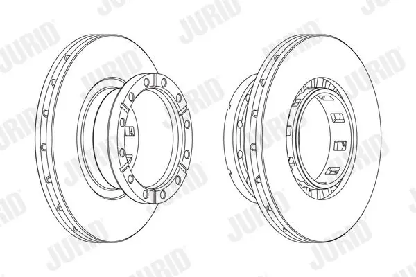 Handler.Part Brake disc JURID 569161J 1