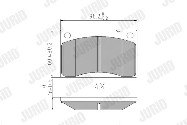 Handler.Part Brake pad set, disc brake JURID 571234J 1