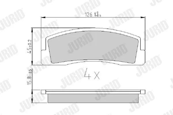 Handler.Part Brake pad set, disc brake JURID 571265J 1