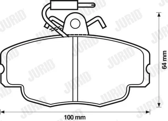 Handler.Part Brake pad set, disc brake JURID 571405J 2