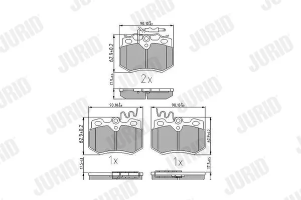 Handler.Part Brake pad set, disc brake JURID 571320J 1