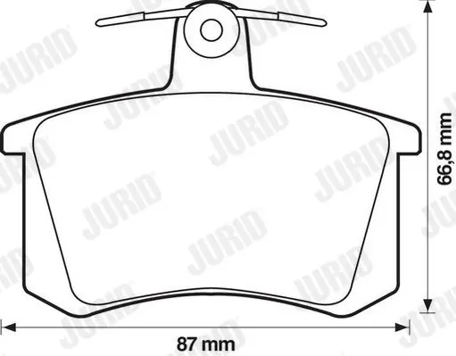 Handler.Part Brake pad set, disc brake JURID 571462J 2