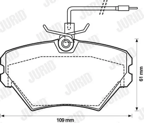 Handler.Part Brake pad set, disc brake JURID 571550J 2