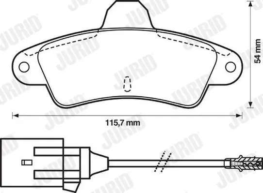 Handler.Part Brake pad set, disc brake JURID 571755J 2