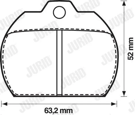 Handler.Part Brake pad set, disc brake JURID 571807J 2